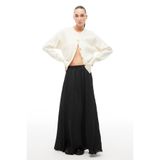 Perspective Siyah Slim Fit Midi Etek
