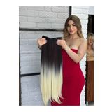 Peruk Avm Luxury Düz Yarımay+2 Yan Çıtçıt SiyahPlatin Model