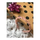 Peruk Butik Pembe Kristal Taşlı Taç - Lohusa Tacı - Nikah Tacı