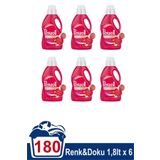 Perwoll 1.8 lt Renk ve Doku Sıvı Çamaşır Deterjanı (6 adet)