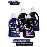 Perwoll 4'lü Set 2,97 lt Siyah ve 2,75 lt Koyu Renkliler İçin Yenileme Deterjanı