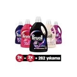 Perwoll Çamaşır Deterjanı 5'Li Set (262 Yıkama) : Siyah + Renkl, 2.97L, X2 Açık Renk 2.75L
