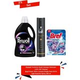 Perwoll Çamaşır Deterjanı Siyah 2.97 lt + Bref Lavanta Singlepack + Taft Powerfull Saç Spreyi