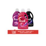 Perwoll Çamaşır Sıvı Deterjan 3'lü Set: 1 Siyah, 1 Renkli, 1 Çiçek Cazibesi 2.75L (50 Yıkama) – Tüm Renkler