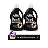 Perwoll Hassas Bakım Sıvı Çamaşır Deterjanı 2x3L (100 Yıkama) Siyah Giysiler için Doku&Koruma