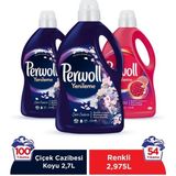 Perwoll Hassas Bakım Sıvı Çamaşır Deterjanı 3'lü Set 154 Yıkama 2 x 2,75 lt Koyu Renkler + 1 x 2,97 lt Renkli