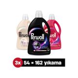 Perwoll Hassas Bakım Sıvı Renkli 2970 ml + Siyah 2970 ml + Beyaz 2700 ml Çamaşır Deterjanı