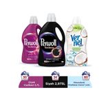 Perwoll Hassas Sıvı Çamaşır Deterjanı (104 Yıkama) 2,97L Siyah+ 2,7L Çiçek Cazibesi +Vernel 1440Ml H.Cevizi
