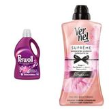 Perwoll Hassas Sıvı Çamaşır Deterjanı Yenileme & Çiçek Cazibesi 2.75L (50 Yıkama) ve Vernel Max Konsantre Çamaşır Yumuşatıcısı 1200 ml (50 Yıkama)
