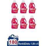 Perwoll Renkliler Için Hassas Sıvı Çamaşır Deterjanı 6 X 1.8Lt 180 Yıkama