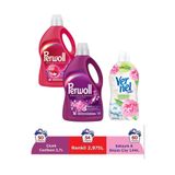 Perwoll Sıvı Çamaşır Deterjanı (104 Yıkama) 2,97L Renkli + 2,75L Çiçek Cazibesi +Vernel 1440Ml Şakayık