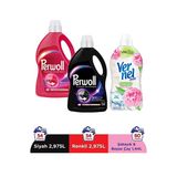 Perwoll Sıvı Çamaşır Deterjanı 2X2.97l (100 Yıkama) Siyah & Renkli + Vernel Max 1440Ml Şakayık