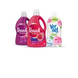 Perwoll Sıvı Çamaşır Deterjanı (95 Yıkama) 3L Renkli + 2,7L Çiçek Cazibesi +Vernel 1440ml Şakayık