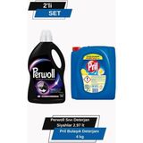 Perwoll Siyah Deterjan 2,97L + Pril Limon Bulaşık Deterjanı 4kg x4 Ev Temizlik Seti
