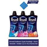 Perwoll Softener Çiçek Ferahlığı + Derin Temizlik + Amber 1,2 LT 3'Lü Karma Set