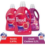 Perwoll Yenileme 3 lt Renkli ve Çiçek Cazibesi 50 Yıkama Doğal Özellikli Sıvı Çamaşır Deterjanı