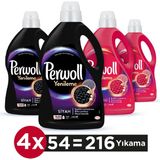 Perwoll Yenileme 4'lü Set Siyah Sıvı Çamaşır Deterjan 3 lt Doğal Özellikli 50 Yıkama