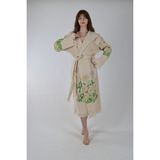 Peştemal Bornoz Müslin Pamuklu Plaj Papatya Desen 1ADET Unisex Beachwear Kimono Kaftan - S - M - Krem - Sarı