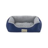 Pet Comfort Bravo Duo Mirinda Gri Mavi 55x45 cm Small Peluş Kedi ve Köpek Yatağı