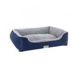 Pet Comfort Bravo Duo Mirinda Gri Mavi 90x70 cm Large Peluş Kedi ve Köpek Yatağı