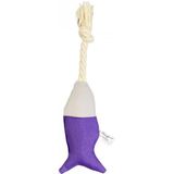 Pet Comfort İpli Balık Su Geçirmez Kedi Oyuncağı Mor-A.Gri Ø6cm,