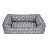 Pet Comfort Uniform Bone Gri-Beyaz Köpek Yatağı L 70X60cm
