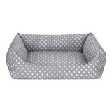 Pet Comfort Uniform Gri Puantiyeli L 70x60 cm Köpek Yatağı