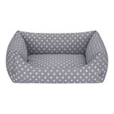Pet Comfort Uniform Gri Puantiyeli M 60x50 cm Köpek Yatağı