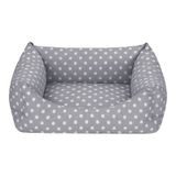Pet Comfort Uniform Gri Puantiyeli S 50x40 cm Köpek Yatağı