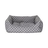 Pet Comfort Uniform Puantiyeli Gri Xsmall 40x50 cm Kedi ve Köpek Yatağı
