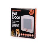 Pet Door 4 Yollu Kedi Kapısı Beyaz 22X20X3 cm Hava Geçirmez Özellikli Kolay Montaj