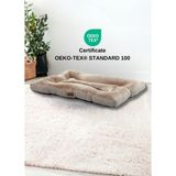 Pet Dreams Bonny Lüks Sertifikalı Peluş Kumaş, Büyük Irk Kedi/köpek Yatağı, Kaymaz Altlık - Bej