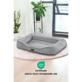 Pet Dreams Carlin Lüks Sertifikalı Peluş Kumaş, Büyük Irk Kedi/köpek Yatağı, Kaymaz Altlık - Gri