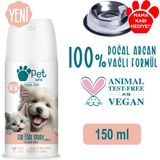 Pet Love 100% Doğal Argan Yağlı Vanilya Tüy Bakım Spreyi 150 ml Kediler ve Köpekler İçin Özel Formül