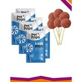 Pet Pops Lollipops Tavuk Ciğeri Yaban Mersini Dondurularak Kurutulmuş Kedi Köpek Ödülü Lolipop 6'Lı Lolipopu - Ödül Maması