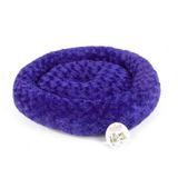 Pet Pretty Peluş Mor 55x55 cm Simit Köpek Yatağı