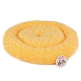 Pet Pretty Peluş Sarı 55x55 cm Simit Köpek Yatağı