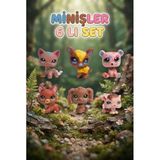 Pet Star Little Kızılkaya Sevimli Minişler 6'Lı Miniş Figür Oyuncak Seti Sevimli Hayvan Figürleri Ve Aksesuarları 3046A22