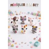 Pet Star Little Kızılkaya Sevimli Minişler 6'Lı Miniş Figür Oyuncak Seti Sevimli Hayvan Figürleri Ve Aksesuarları 3046A31