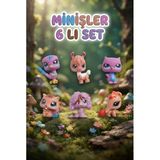 Pet Star Little Kızılkaya Sevimli Minişler 6'Lı Miniş Figür Oyuncak Seti Sevimli Hayvan Figürleri Ve Aksesuarları 3046A41