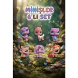 Pet Star Little Kızılkaya Sevimli Minişler 6'lı Miniş Figür Oyuncak Seti Sevimli Hayvan Figürleri ve Aksesuarları 3046A4