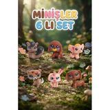 Pet Star Little Sevimli Minişler 6'Lı Miniş Figür Oyuncak Seti Sevimli Hayvan Figürleri Ve Aksesuarları 3046A21