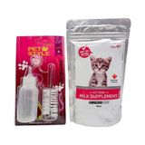 Pet Style Yavru Kediler Için Anne Sütü Destekli Süt Tozu 2 Adet + Biberon Seti
