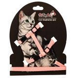 Pet Tag Art 10 mm 110 cm Somon Ayarlanabilir Kedi Göğüs Tasma Seti