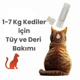 PET-TECHNIC Kediler için doğal Ense Damlası 1 ml | 1-7 kg Kediler İçin Deri ve Tüy Bakımı | Palmorasa Yağı