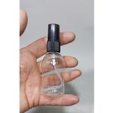 Petçi cam salih 10 Adet Boş Şişe Siyah Spreyli Kolonya Şişesi Doldurulabilir Cep Plastik Parfüm Şişesi 50 ml Desenli