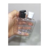Petçi cam salih 2 Adet Boş Fliptop beyaz Kapaklı Kolonya Şişesi Doldurulabilir Cep Plastik Parfüm Şişesi 100 ml kısa