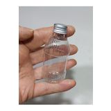 Petçi cam salih 50 Adet Boş gümüş renk kapaklı Kolonya Şişesi Doldurulabilir Cep Plastik Parfüm Şişesi 50 Ml desenli