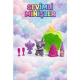 PetClub Sevimli Minişler Işıklı Elma Yuvalı Pet Shop Oyun Seti Kaleme Takılabilir Köpek Figürlü ve Parti Aksesuarlı Çocu