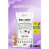 Petefor 20 LT Lavantalı Kedi Kumu X2 Adet